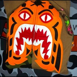 A Bathing Ape Full Zip Tiger Hoodie